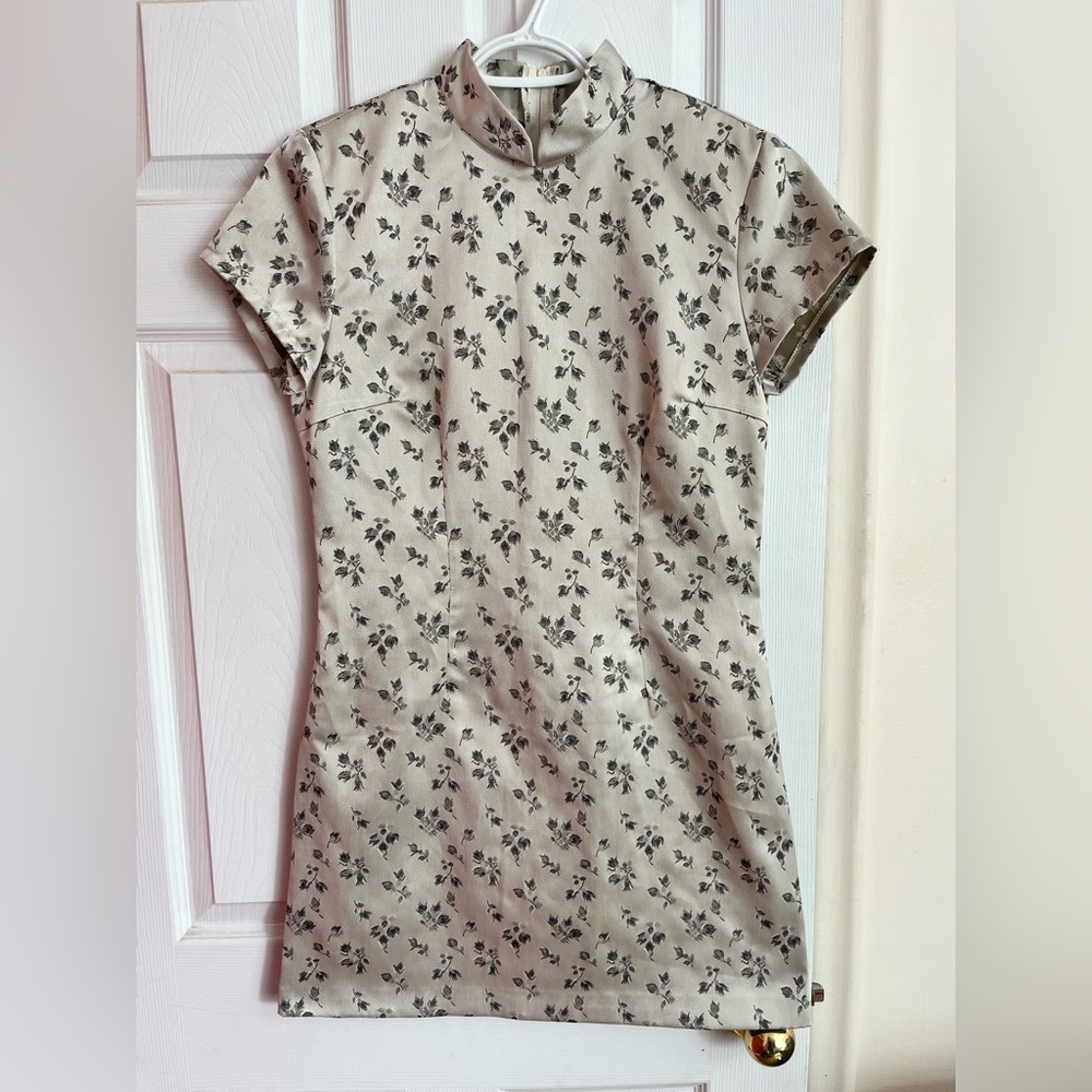 Le Chateau Silver Mini Dress